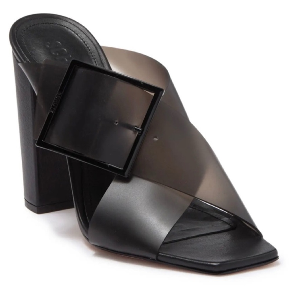 Schutz Madaleni Black Buckled Mule Sandal in Fume Matt
- Brand New (No Box)